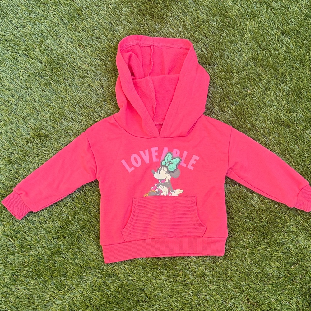 Toddler Disney vibrant pink Minnie Mouse Hoodie